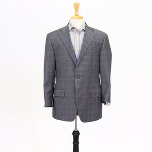 Samuelsohn 42S Gray Check 2-Button Sport Coat Blazer Jacket P117